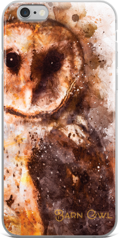 Barn Owl Water Color Iphone Case - Smartphone (1000x1000), Png Download