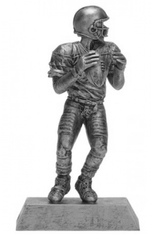 Silver Football Trophy Figure Award Quarterback - Figurine (800x800), Png Download