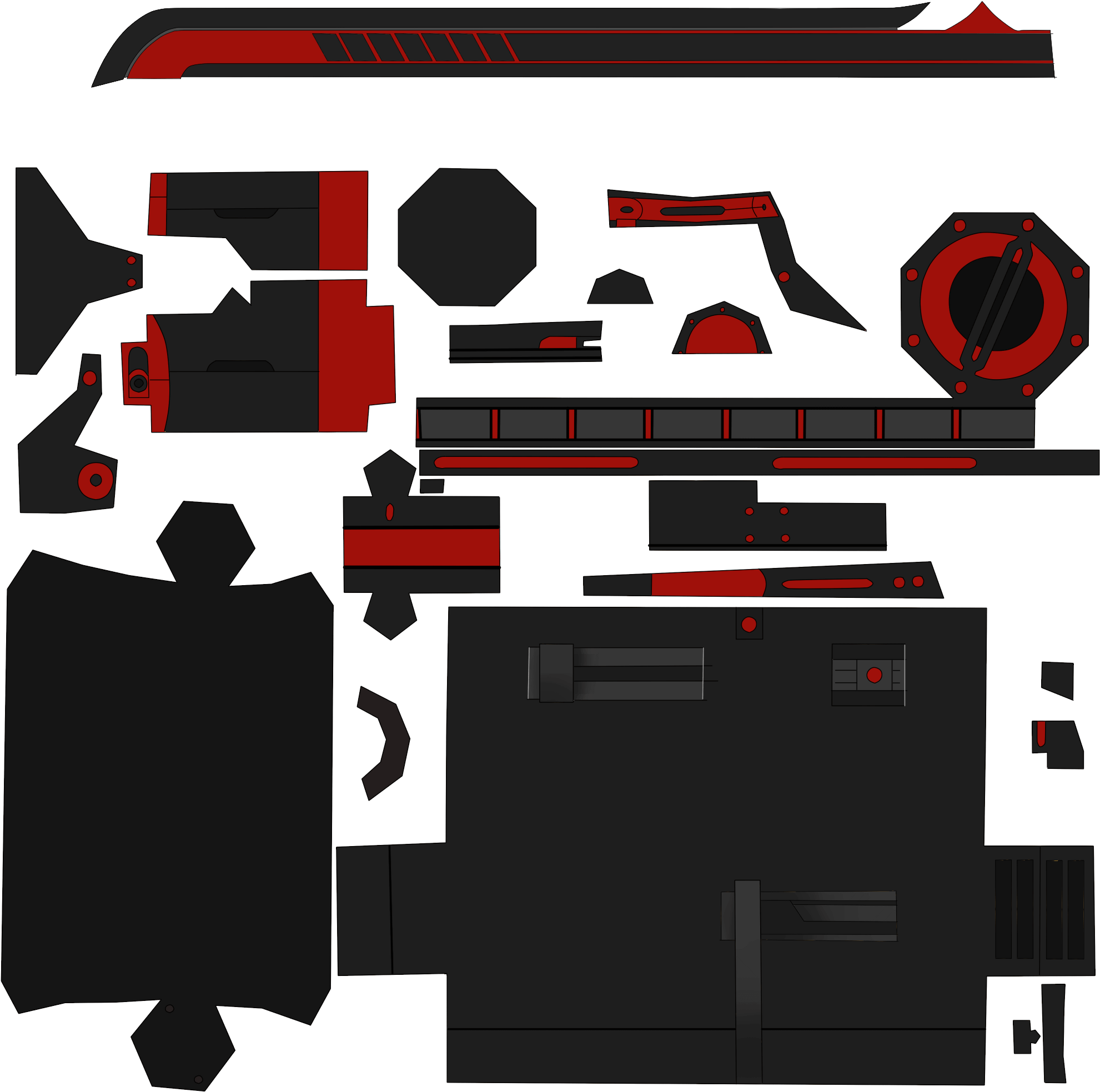 Aottg Skin Blade Red (2000x2000), Png Download