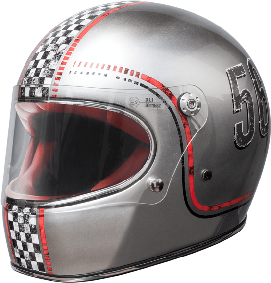 Full-face Helmet Vintage Premier Trophy Fl Chromed - Premier Helmets (600x600), Png Download
