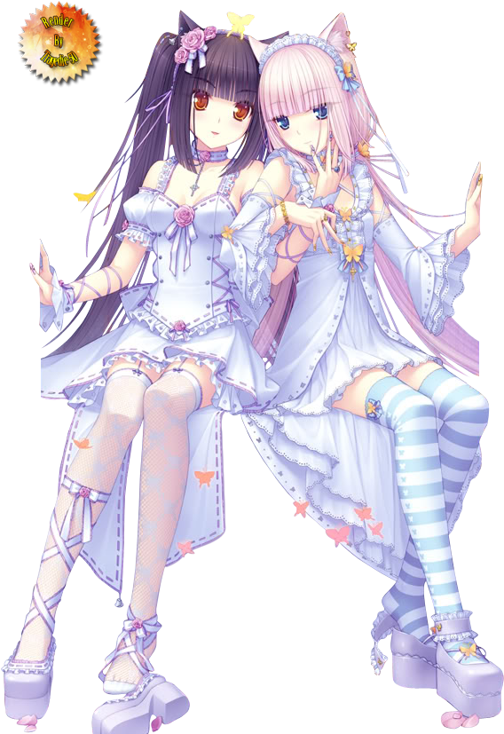 Mes Renders - Vanilla And Chocola (600x840), Png Download