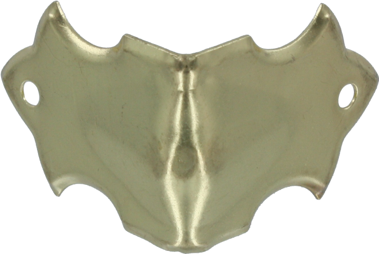 Brass Plated Trunk Knee Clamp With Scalloped Edges - Iron (751x502), Png Download