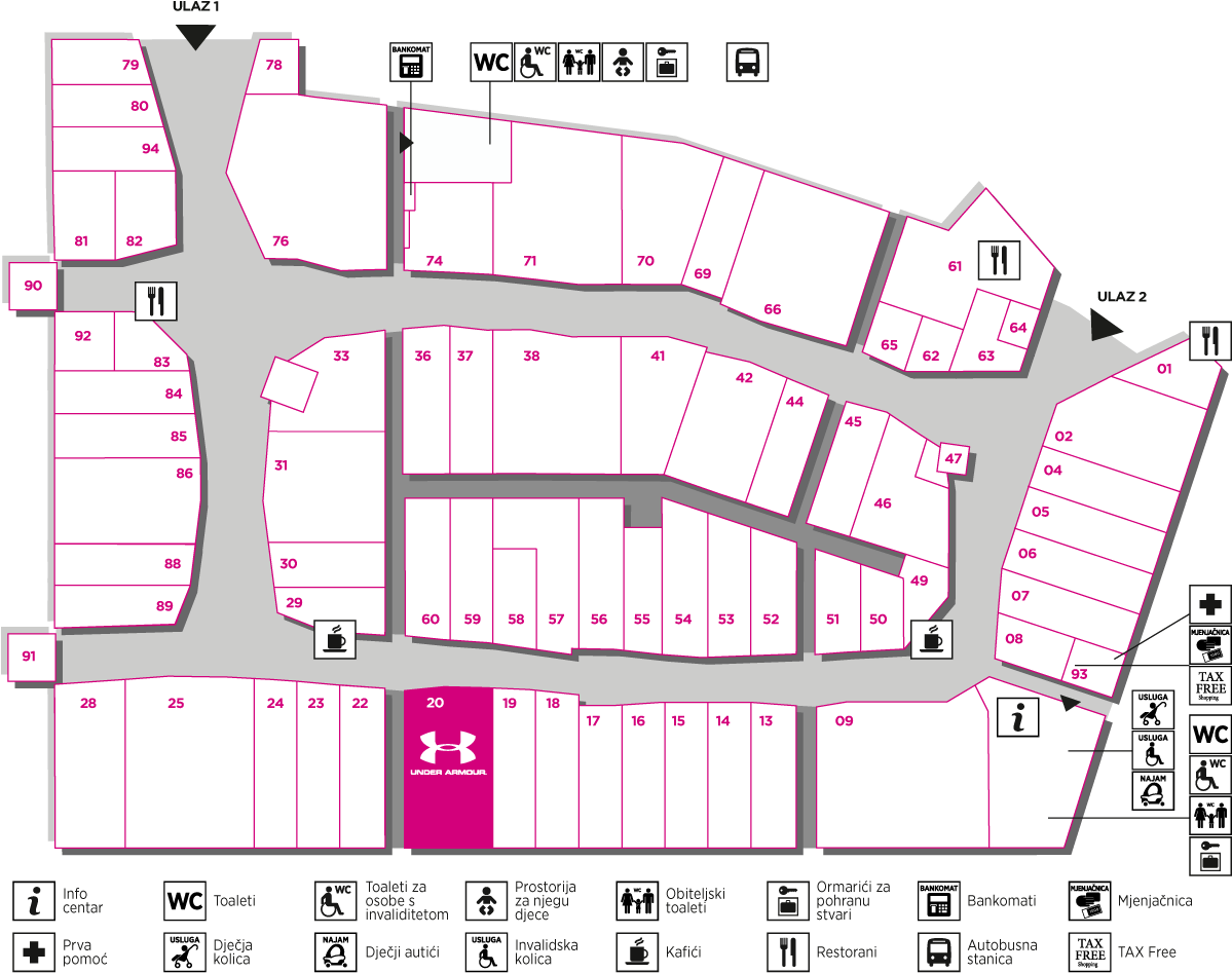 Doc Leasingplan 12 2017 Shopovi 20 Underarmour - Outlet Designer Plan (1254x996), Png Download