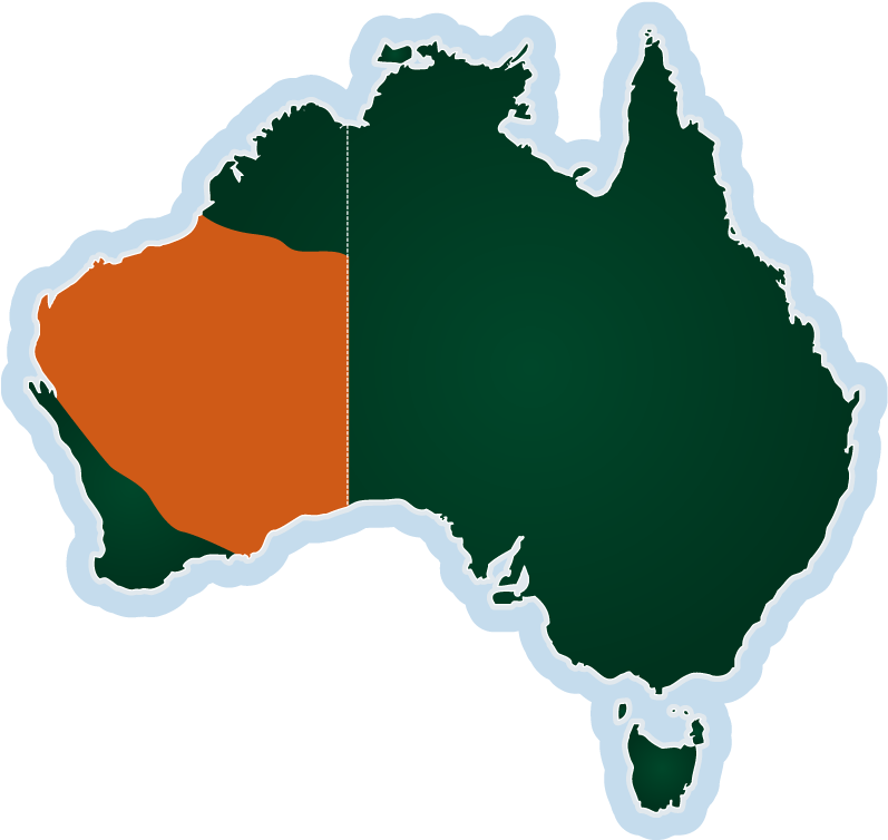 Map Showing The Arid Zone Region - Australian Map With Flag (1000x827), Png Download