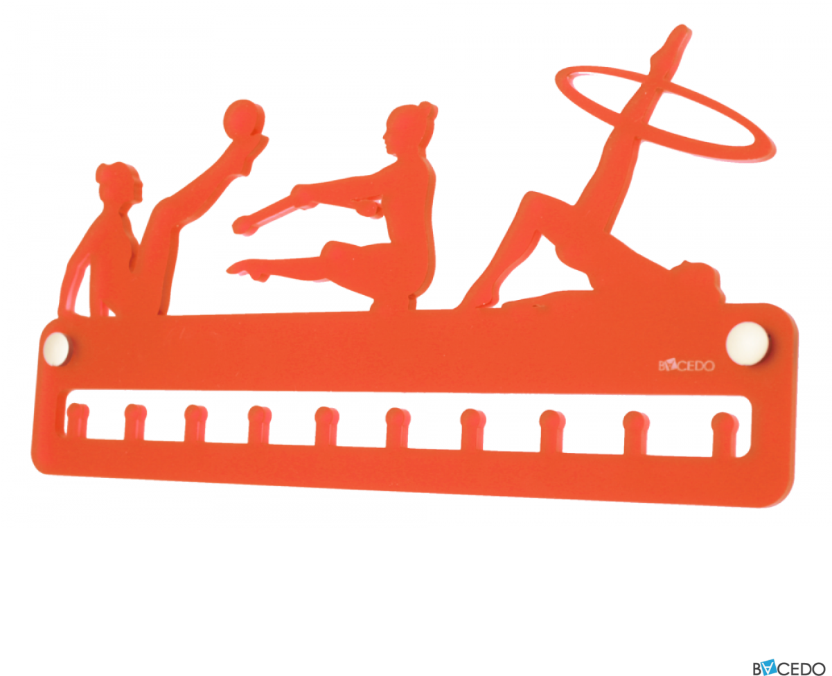 Plexiglas Rhythmic Gymnastics Medal Display With Silhouettes - Hurdling (1200x1200), Png Download