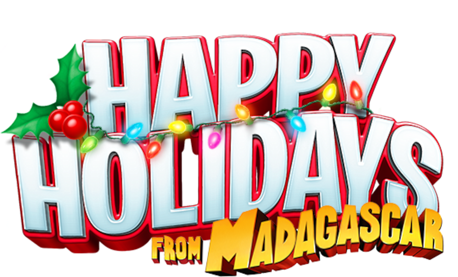 Dreamworks Happy Holidays From Madagascar - Graphic Design (1280x544), Png Download