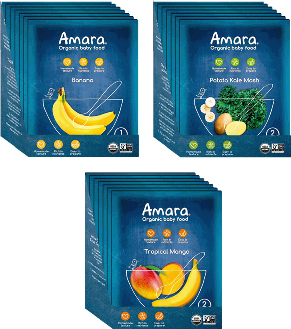 Variety Pack Introduction To Solids - Amara Baby Food (1200x1200), Png Download