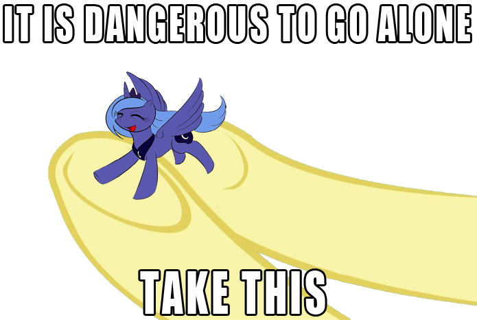Http - //denver - Mylittlefacewhen - Com/ms Go Alone - Dangerous To Go Alone Memes Mlp (695x466), Png Download
