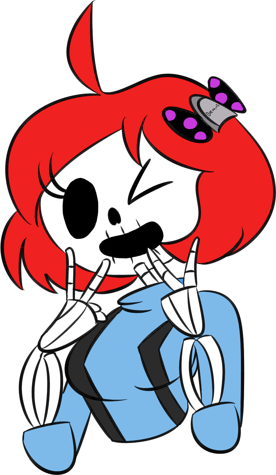 - Skelly Monster Girl Gamu - Cartoon (950x1633), Png Download
