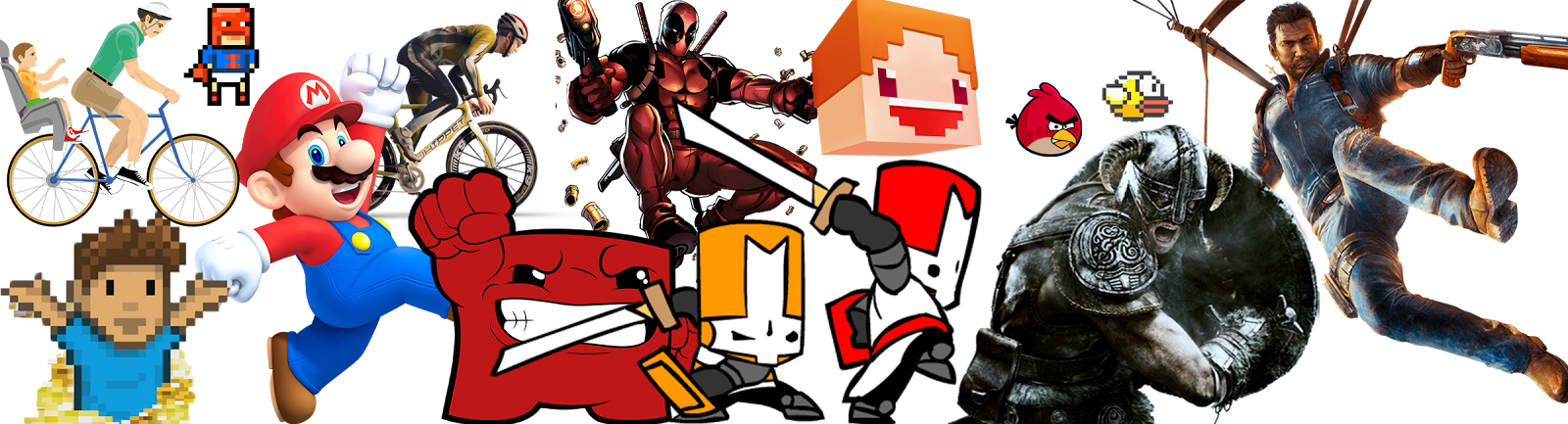 Abang Gamer - Cartoon (1600x433), Png Download