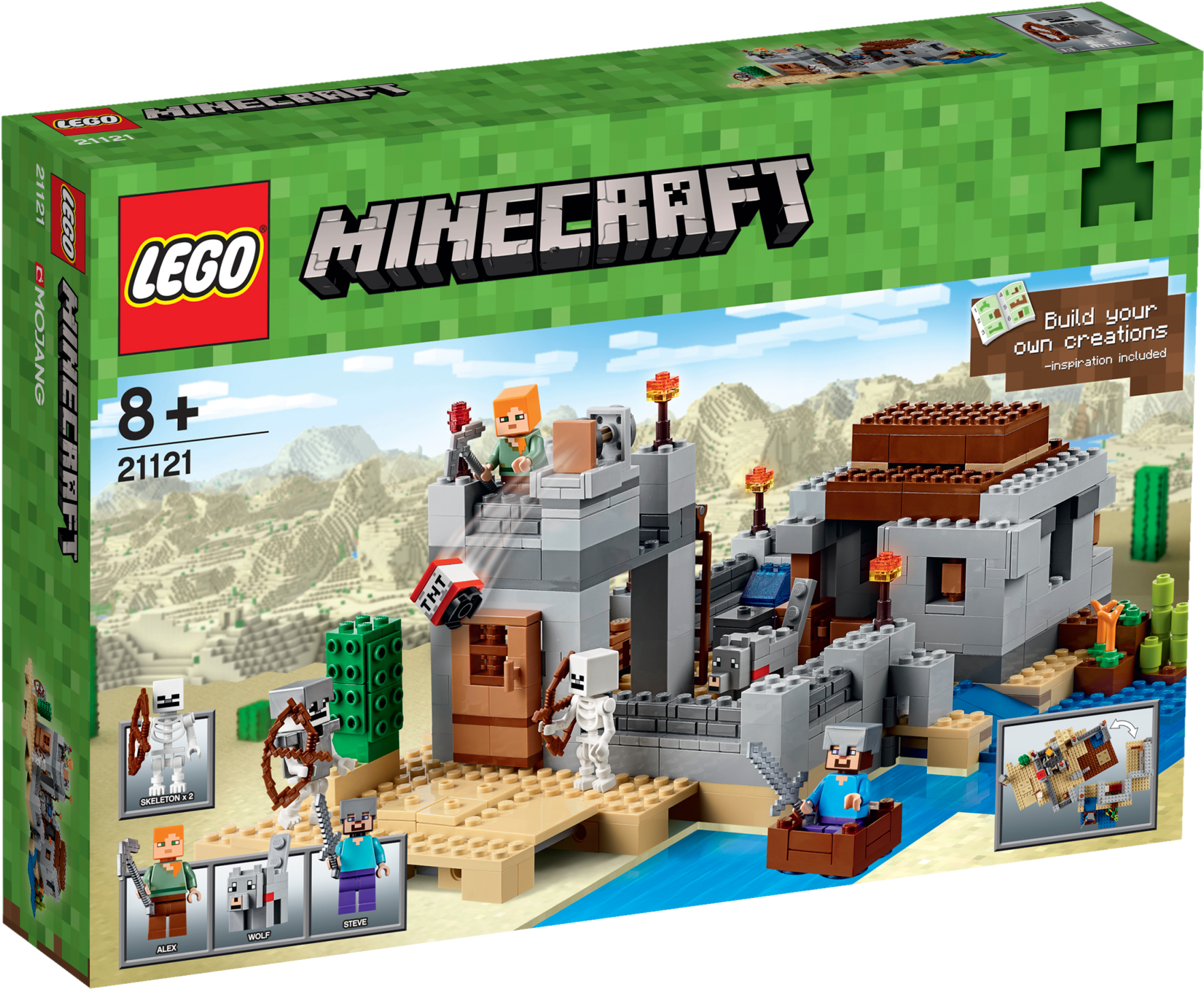 Lego Minecraft The Desert Outpost - Lego Minecraft 21121 (2399x1800), Png Download