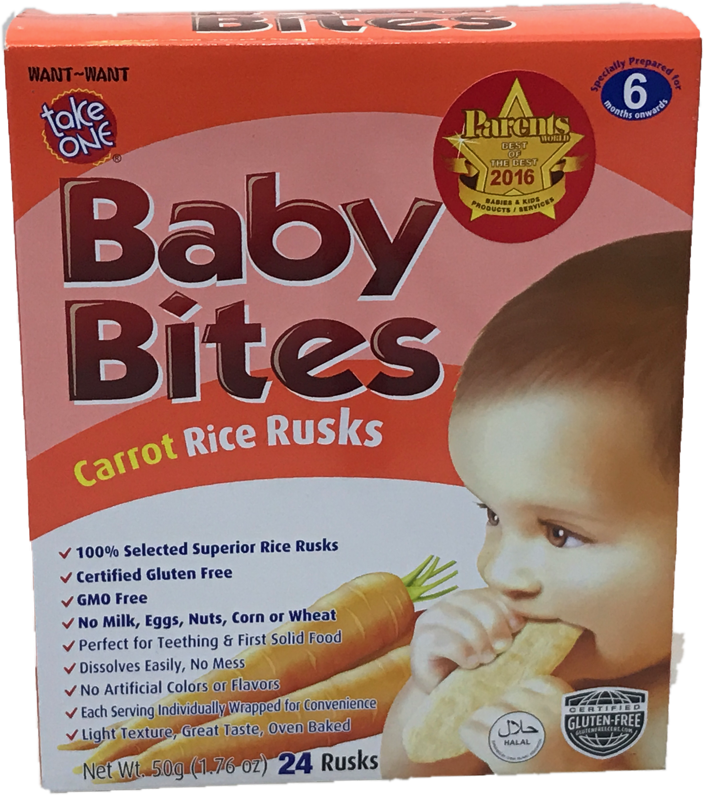 Take One Baby Bites Carrot Rice Rusks 50g - Baby Mum Mum (4032x3024), Png Download
