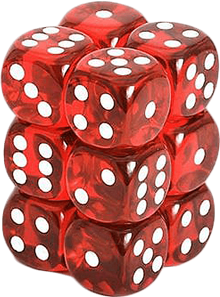 Chessex Dice Red Vortex White (709x709), Png Download