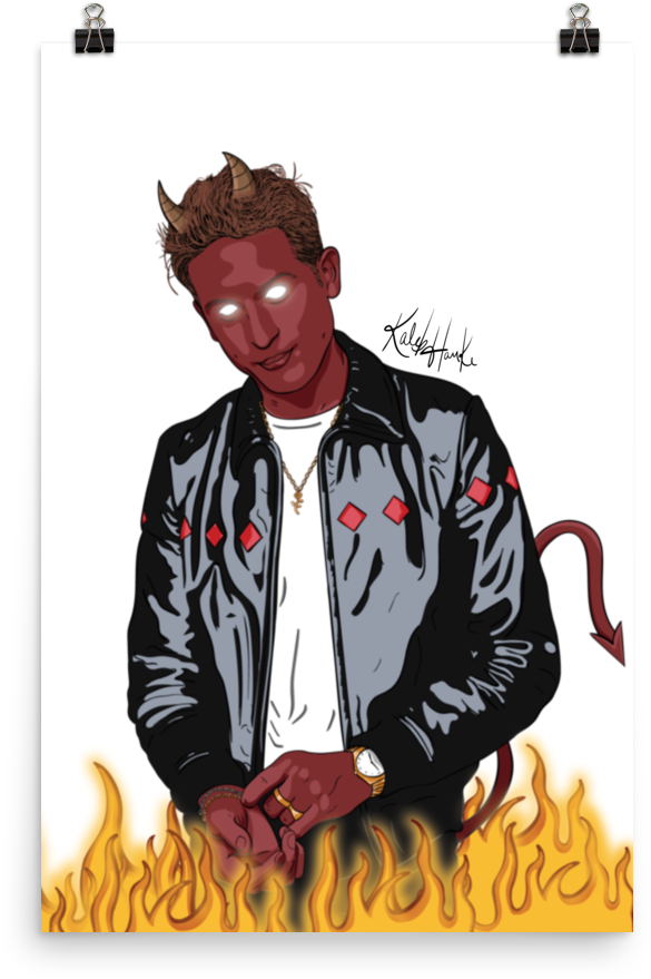 Image Of G-eazy Poster - Illustration (1000x1000), Png Download