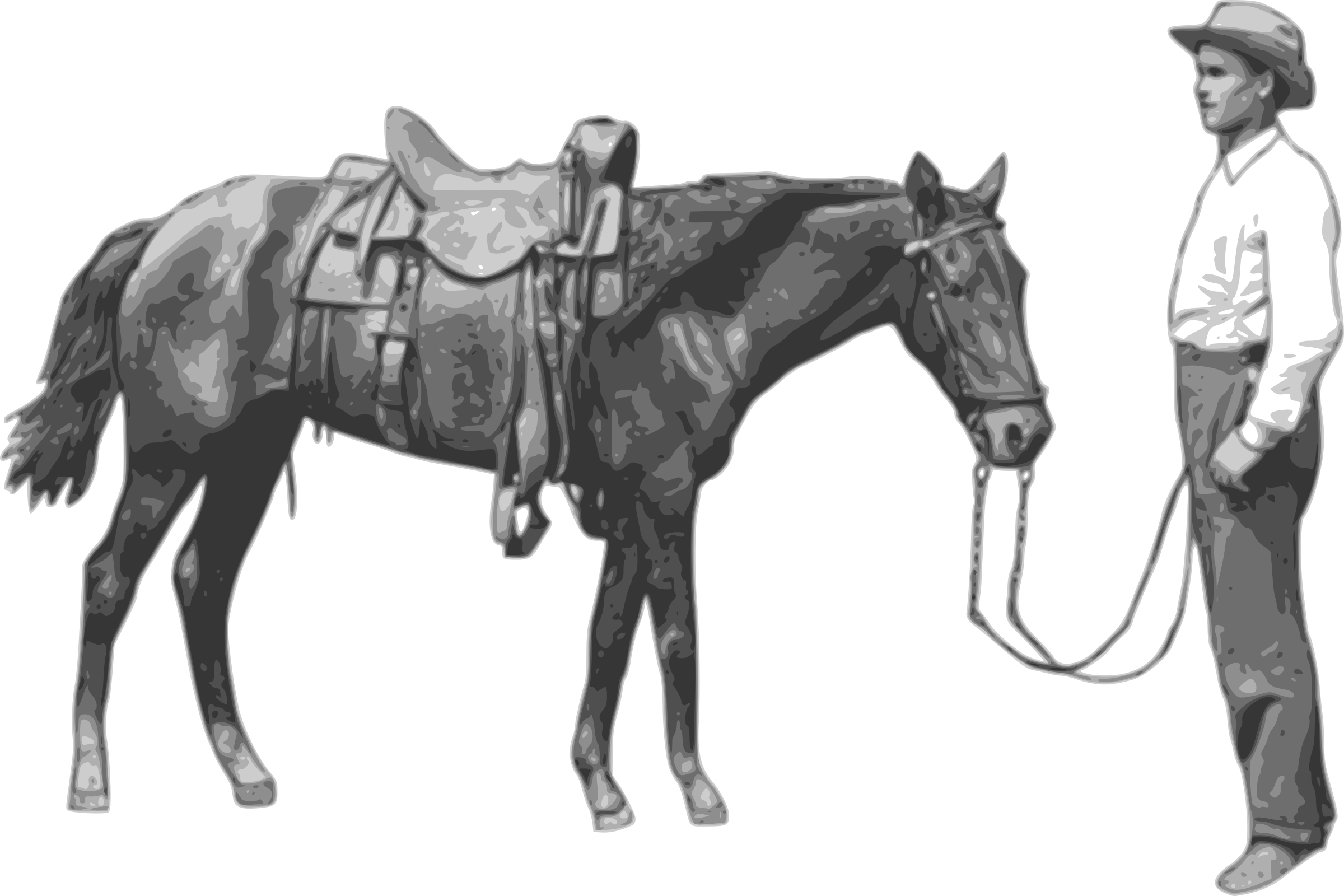 This Free Icons Png Design Of Man And His Horse (2400x1600), Png Download