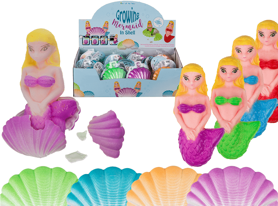 Growing Mermaid In Shell (945x709), Png Download