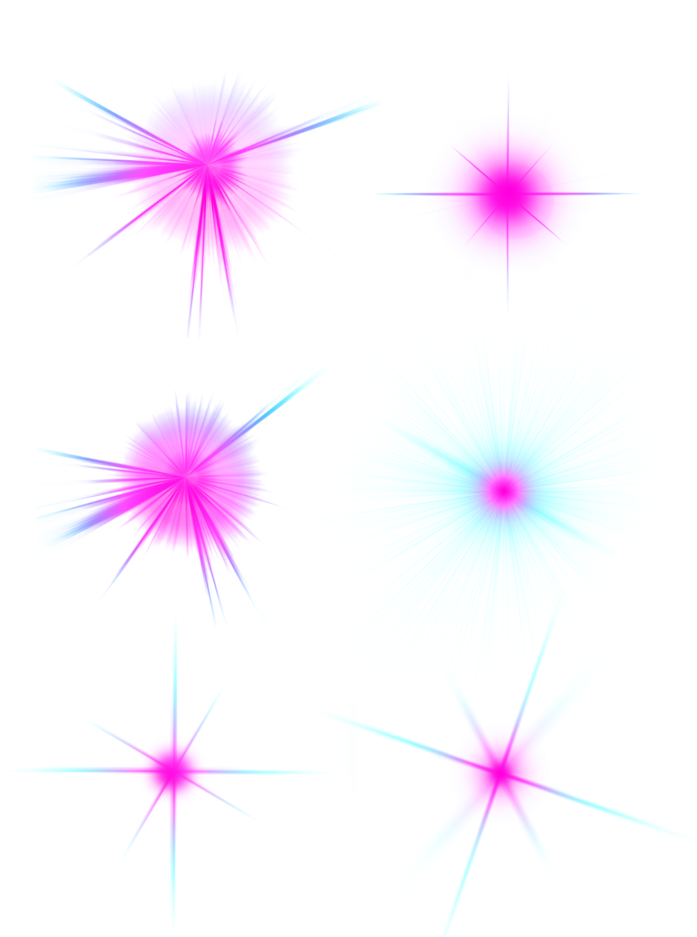 Light Effect Red Blue Gradient Illuminating Elements - Flower (1024x1369), Png Download