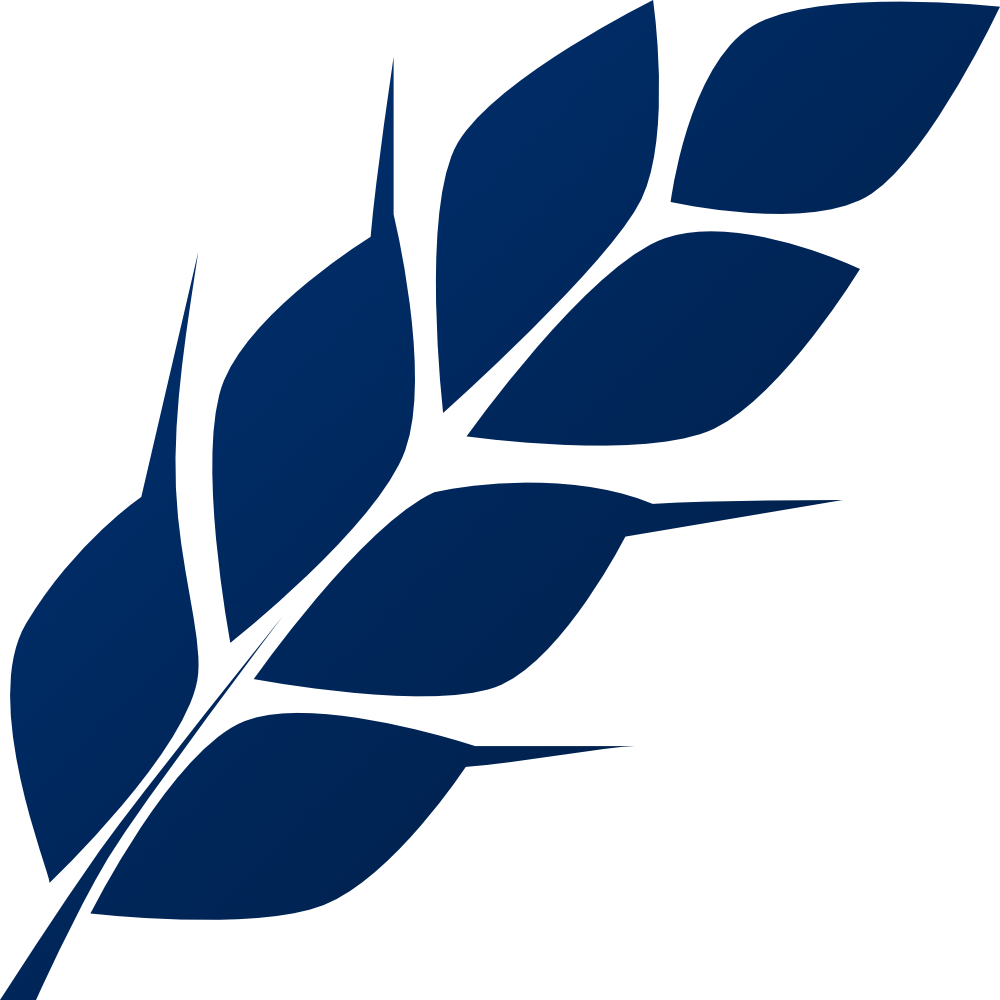 Wheat Gradient Blue Copy - Emblem (1000x1000), Png Download