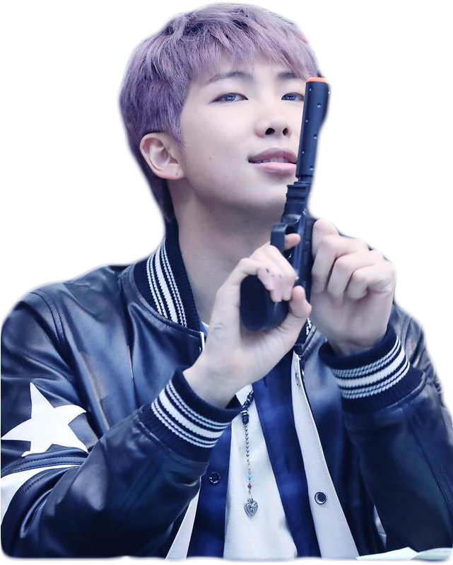 Dollsey99 - Rap Monster Com Arma (640x960), Png Download
