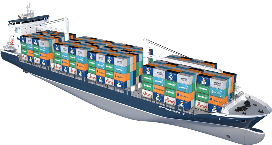 Ready For Lng Fuels - Lng Container Ship (1300x575), Png Download