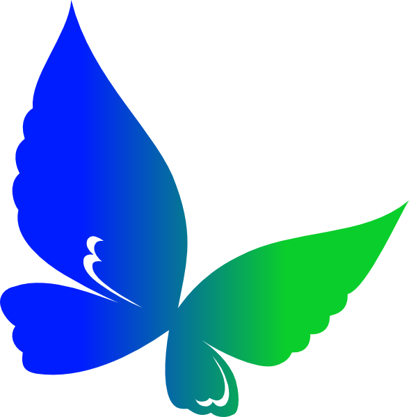 How To Set Use Linear Gradient Butterfly Icon Png (588x599), Png Download