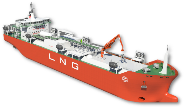 Lng Feeder Vessels - Lng Carrier 2500 M3 (755x436), Png Download