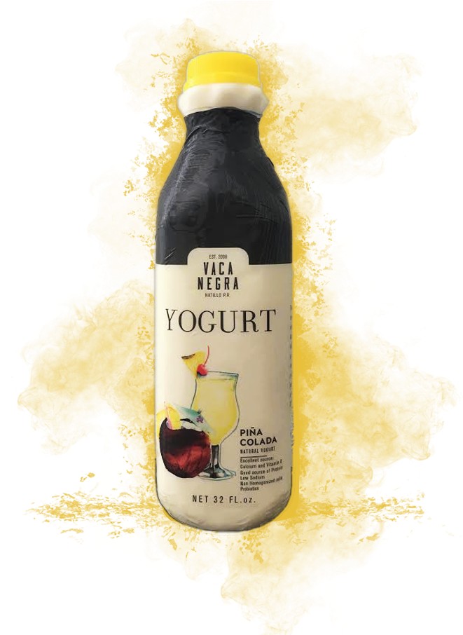 Piña Colada - Yogurt Vaca Negra (676x905), Png Download