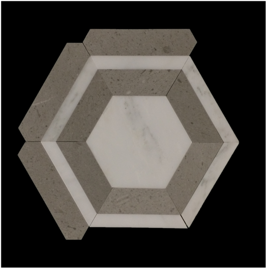 Honeycomb Pearl White With Sand Dollar Honed - Floor (640x853), Png Download