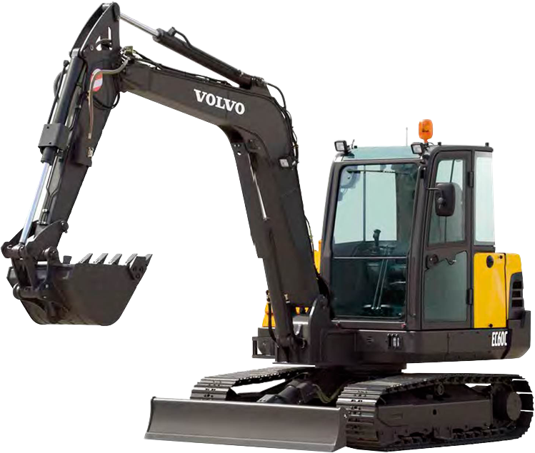 Volvo Ec60c Compact Excavator Downloads - Volvo Excavator Png (960x650), Png Download