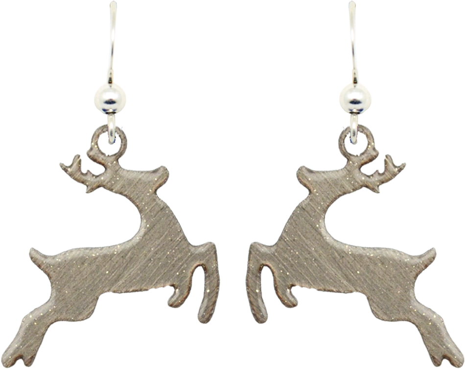 Stainless Reindeer - Earrings (1000x1000), Png Download