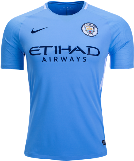 Manchester City Home 2017/18 - Kit Man City 2018 Png (600x600), Png Download