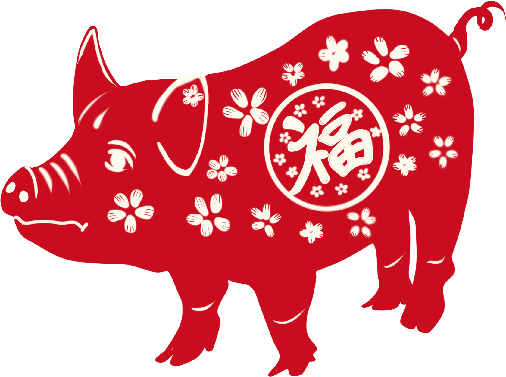 2019 Elementi Di Maiale Tagliati In Carta Png E Psd - Domestic Pig (2000x2000), Png Download