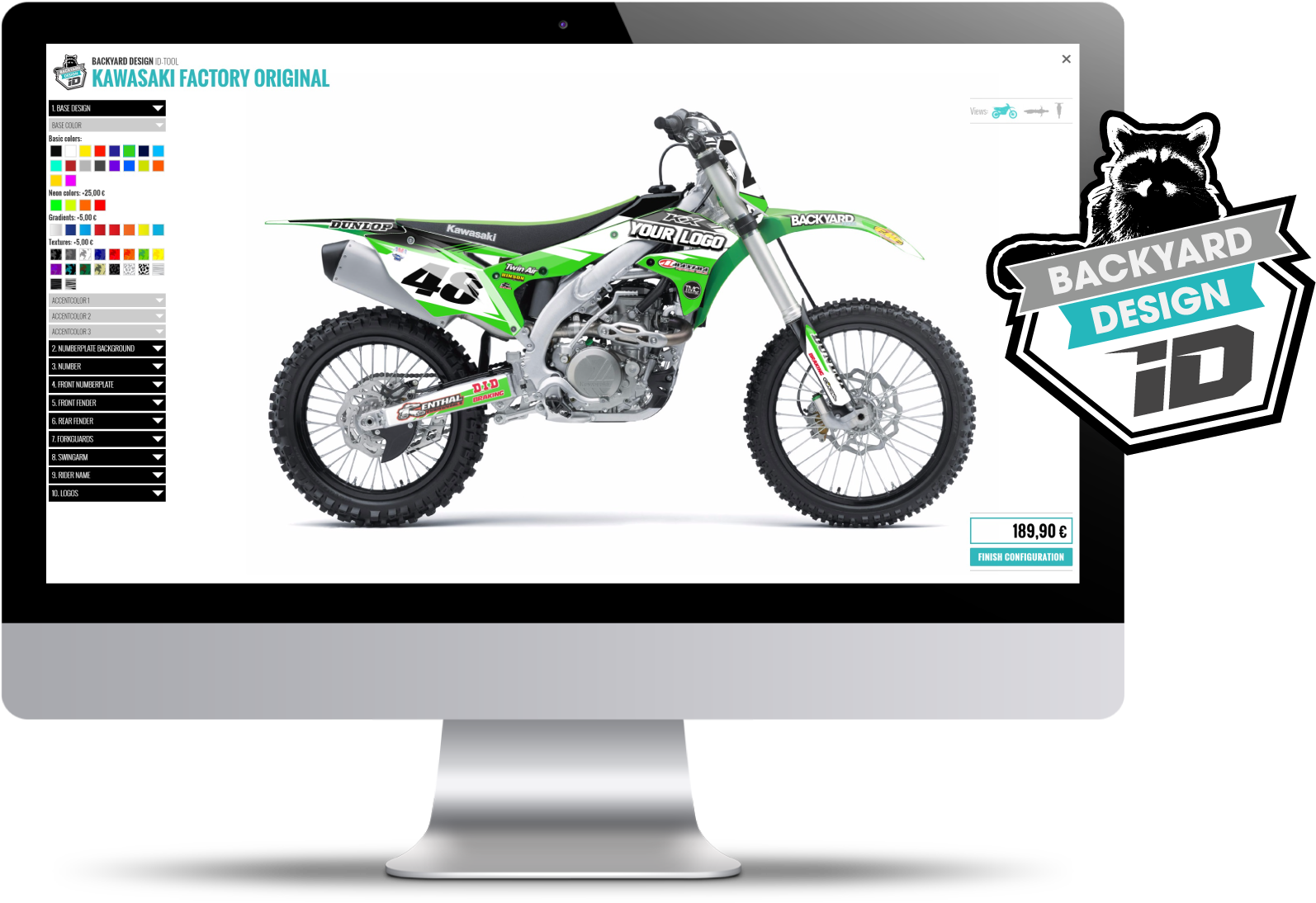 Custom Motocross Graphics - 2018 Kx450f (1705x1156), Png Download