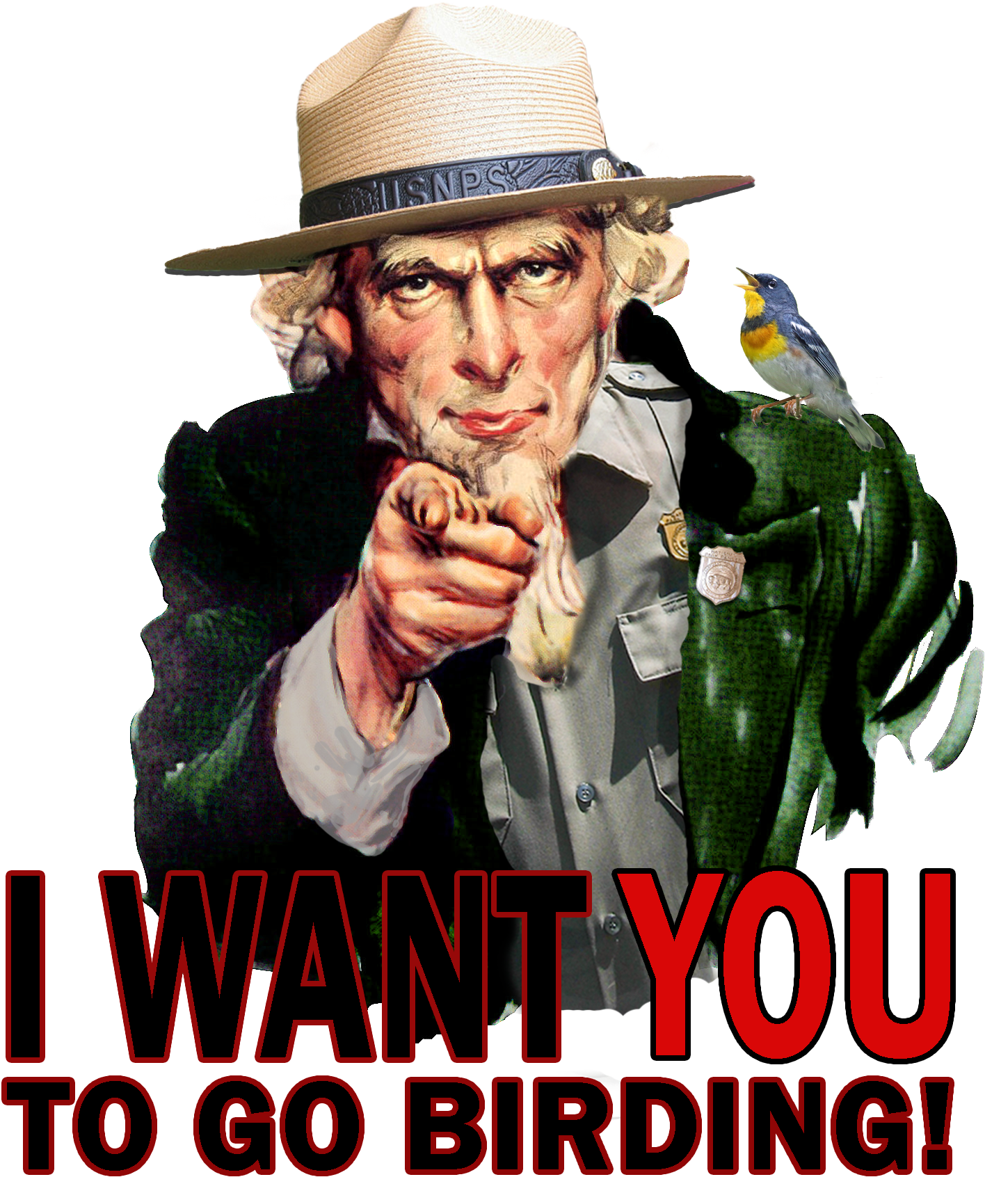 Uncle Sam Wants You To Go Birding - Uncle Sam (1465x1776), Png Download