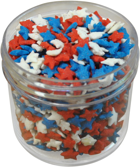 Red, White & Blue Star Quins - Candy (599x600), Png Download