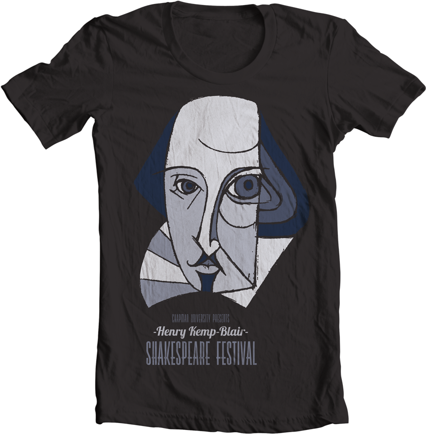 Graphic Design Student Designs Shakespeare T-shirt - T Shirt (900x900), Png Download