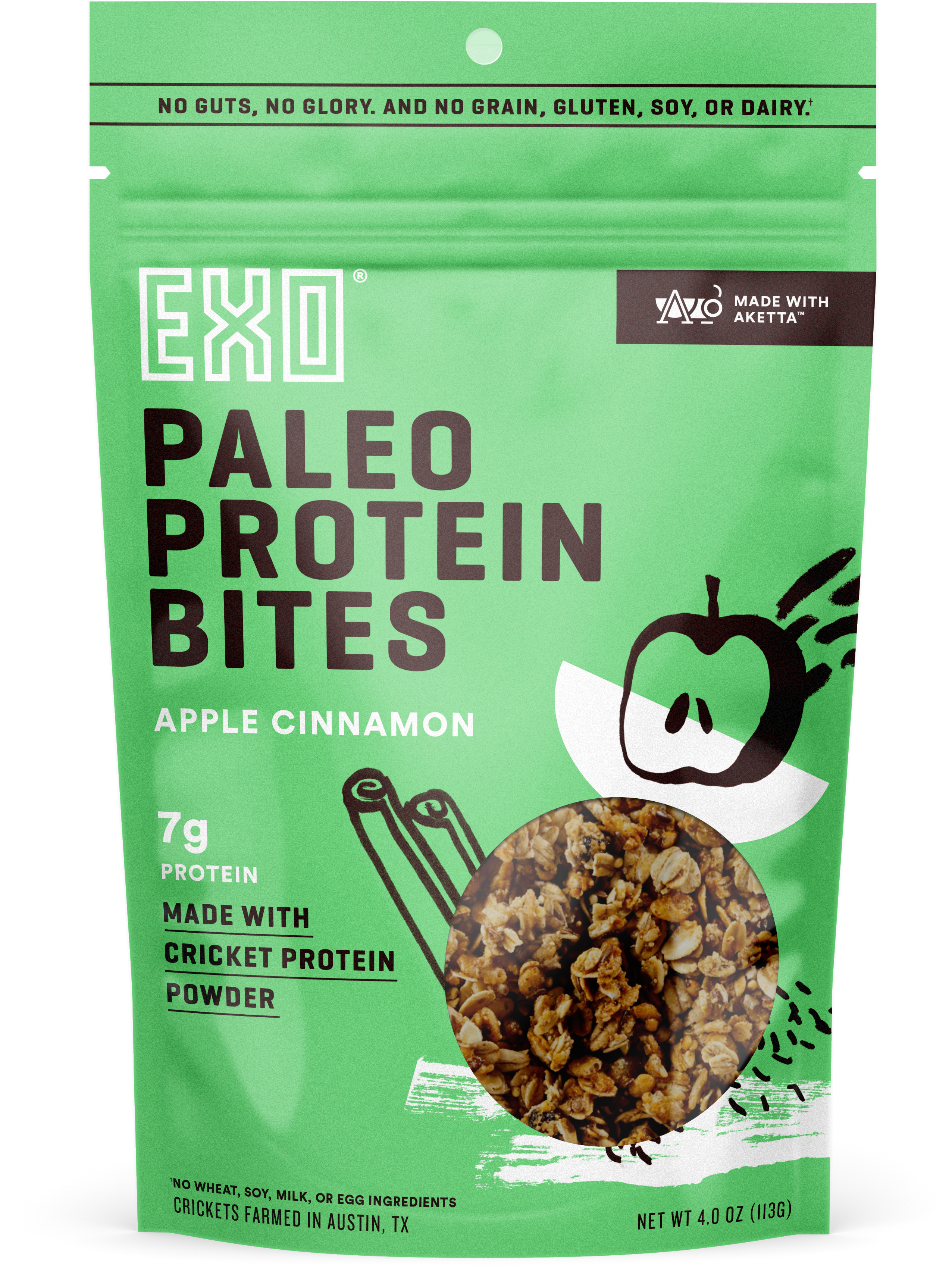 Apple Cinnamon Protein Bites - Exo Cricket Bites (4000x4000), Png Download