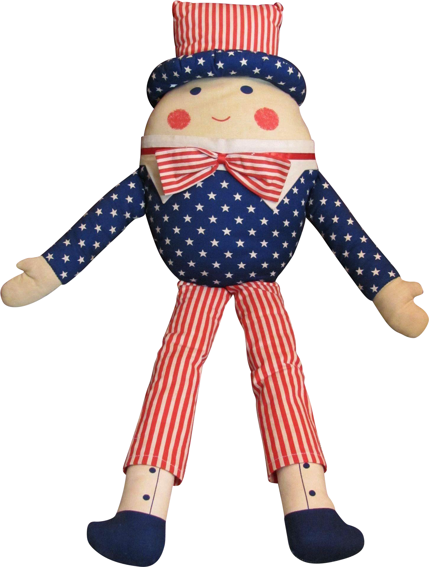 Uncle Sam 4th Of July Humpty Dumpty Vintage Cloth Doll - Plush (1912x1912), Png Download