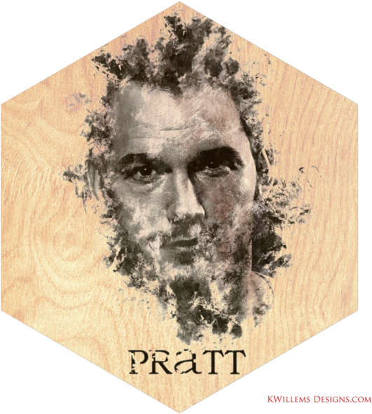 This Chris Pratt Premium Wood Art Print Is The Most - Visual Arts (600x600), Png Download