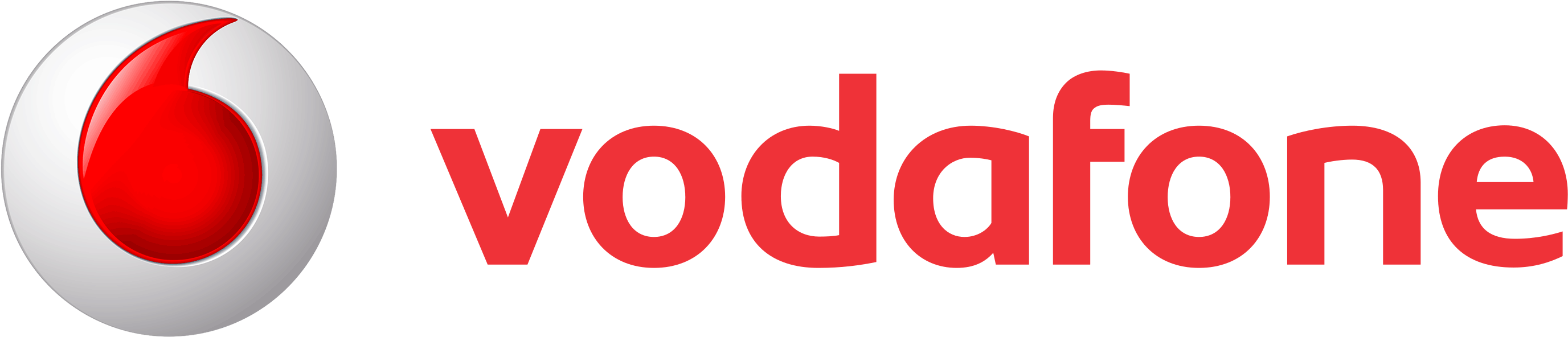 Vodafone Logo Transparent Vodafone Logo Image Free - Circle (3650x1363), Png Download