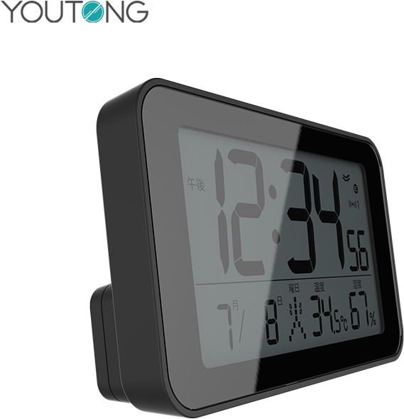 Japanese Market Hotel Temperature Display Digital Alarm - Radio Clock (750x750), Png Download