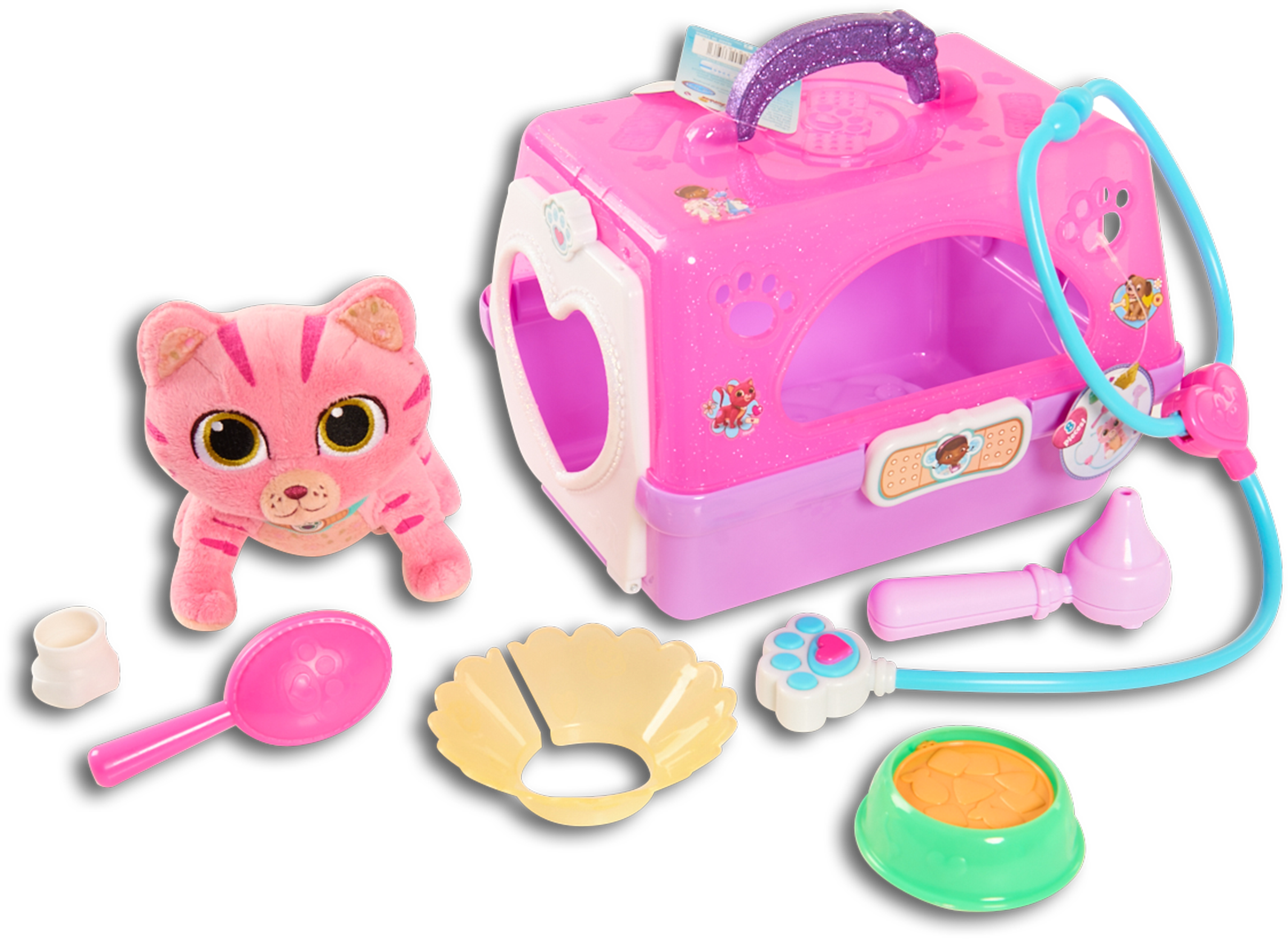 Doc Mcstuffins Toy Hospital On The Go Pet Carrier - Dr Mcstuffin Cat (3000x3000), Png Download