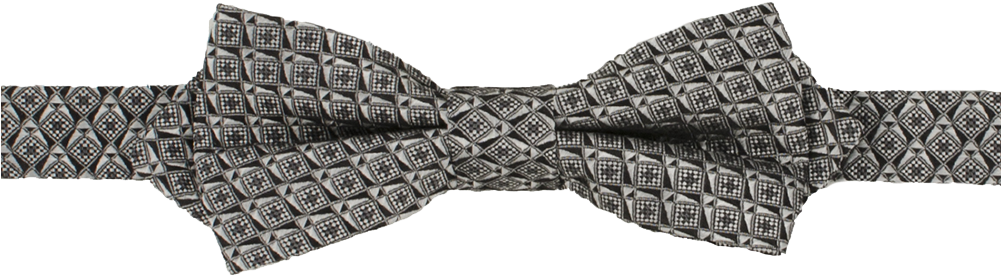 Home>bowties>black & Silver Diamond Design Bow Tie - Headband (1000x1000), Png Download