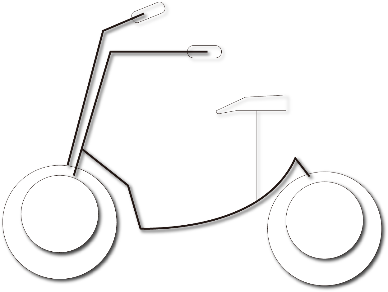 Minimalist Black White Bicycle Decorative Pattern Png - Line Art (2000x2000), Png Download
