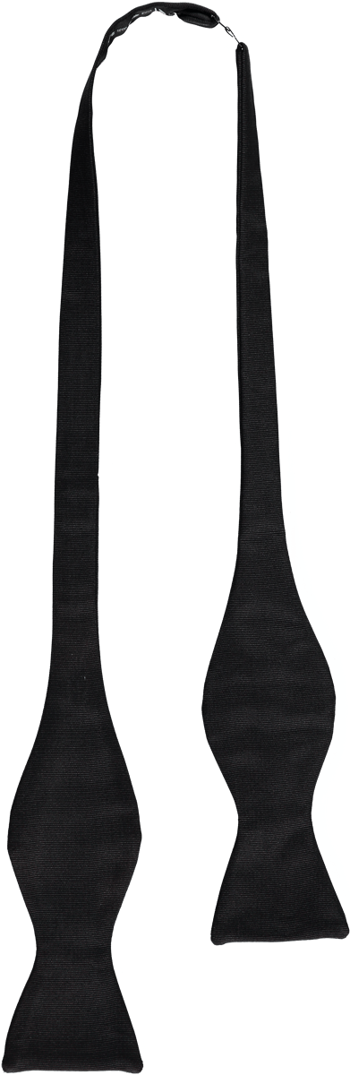 Menswear Bow Tie Self Tie Black Grosgrain Butterfly - Monochrome (391x1200), Png Download