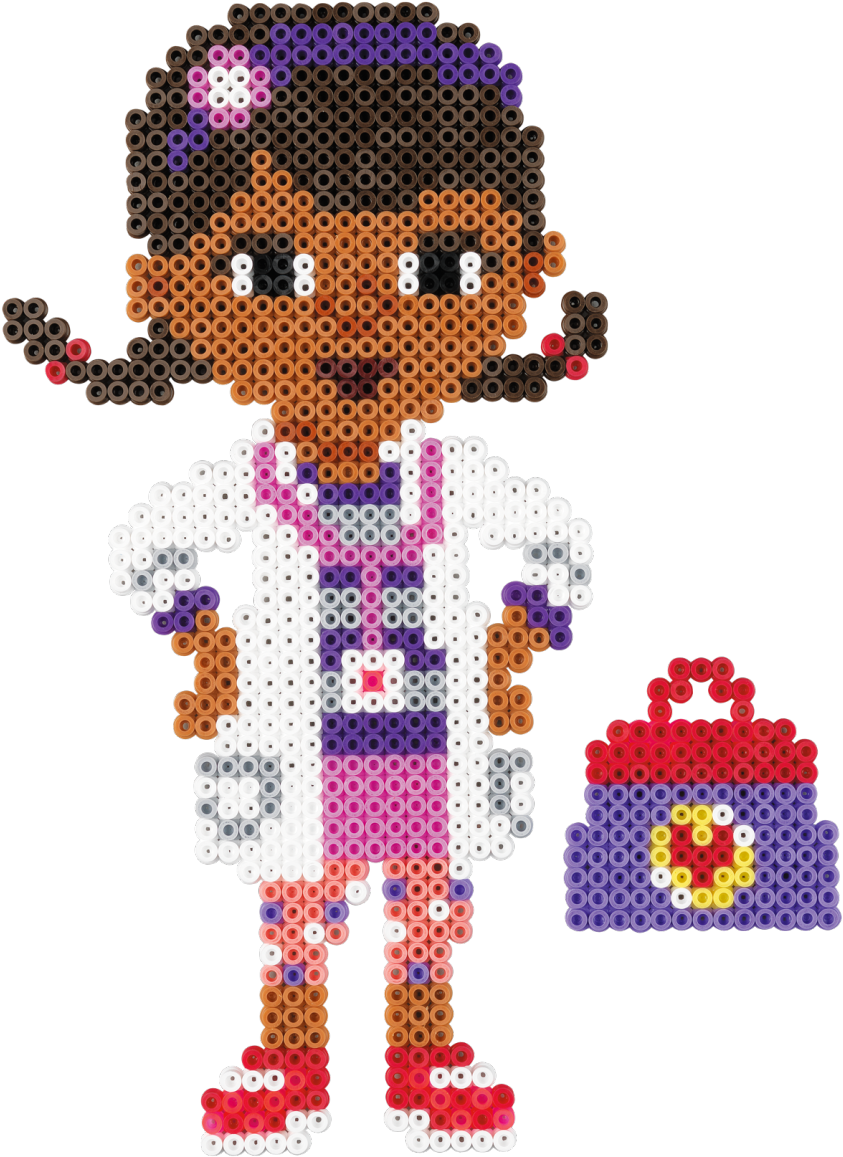 Hama Beads - Midi - Giftbox - Doc Mcstuffins - Doc Mcstuffins Perler (960x1270), Png Download