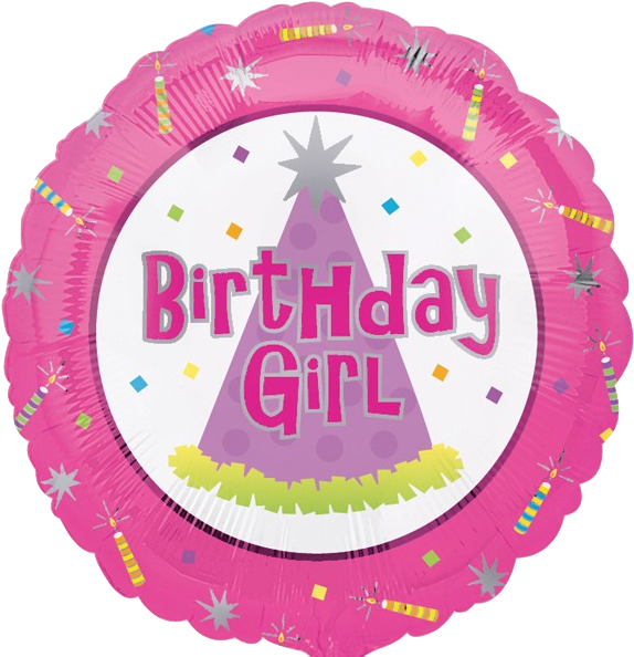 Foil Round Pink Birthday Girl Balloon - Texas Forest Service Logo (600x600), Png Download