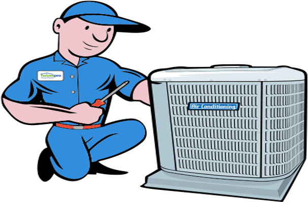 Air Conditioner Clipart Repairman - A C Repair (843x403), Png Download