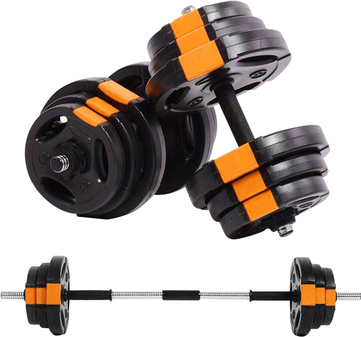 15kg Complete Dumbbell Set Converts To Barbell - Dumbbell (826x764), Png Download