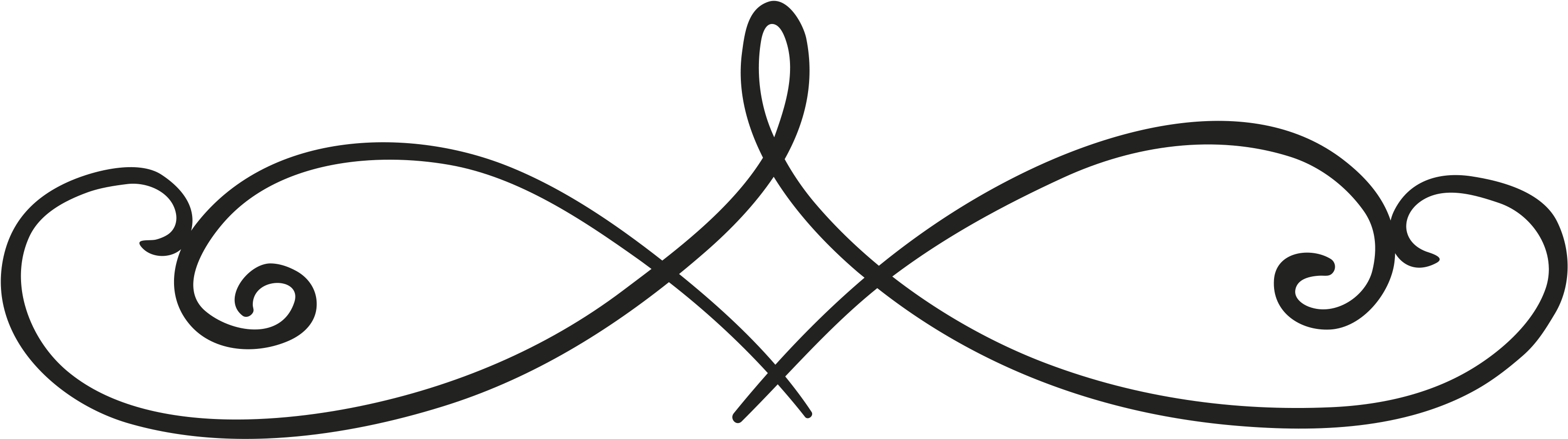 5-swirls (3158x913), Png Download